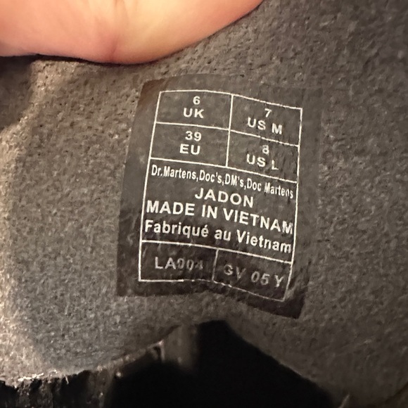 Dr. Martens Stone Gray Jadon Zip Combat Boots - Picture 2 of 5